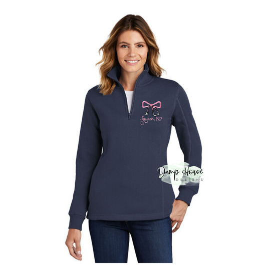 Women's Custom 1/4 Zip Embroidered Sweater