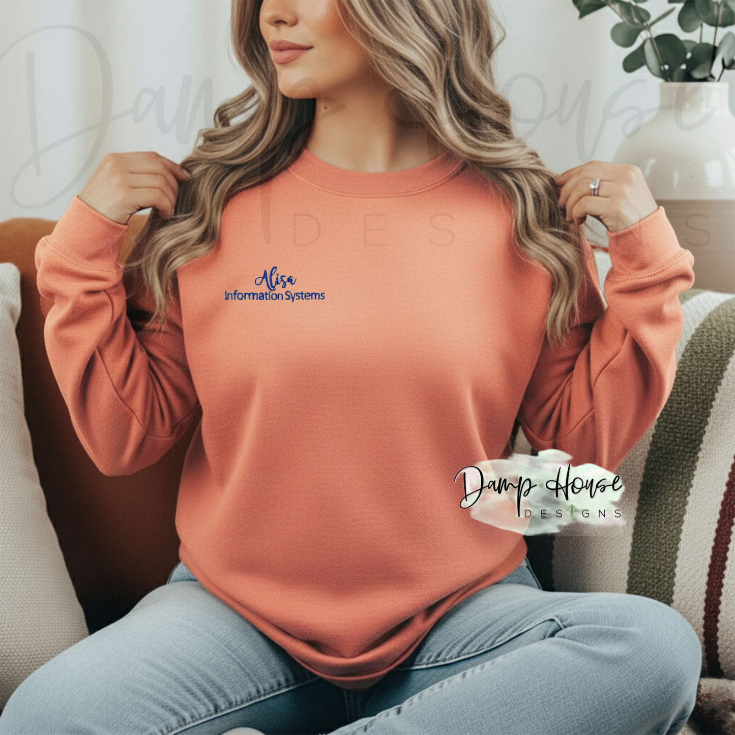 Comfort Colors Customized Embroidered Dept Sweatshirt