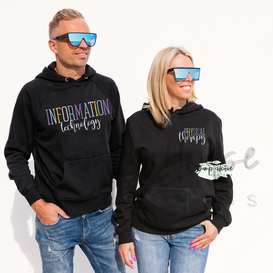 Healthcare Color-block Custom Dept Embroidered Hoodie