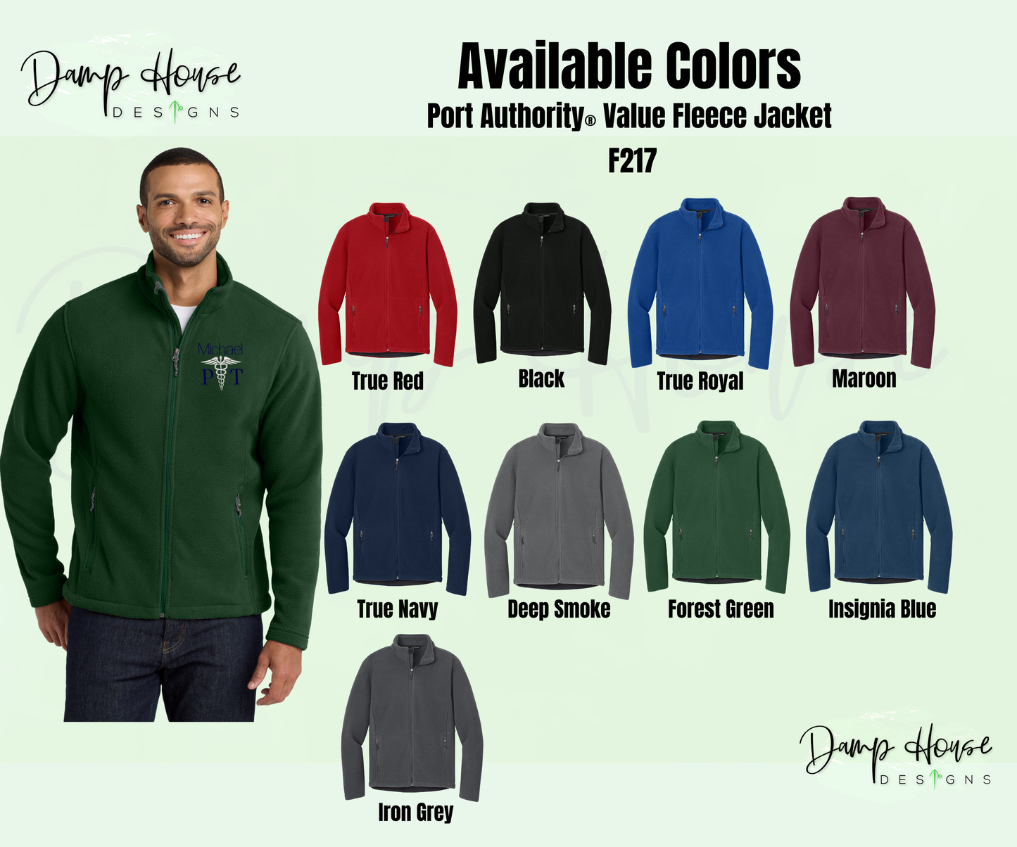 Men's Embroidered Value Fleece Jacket