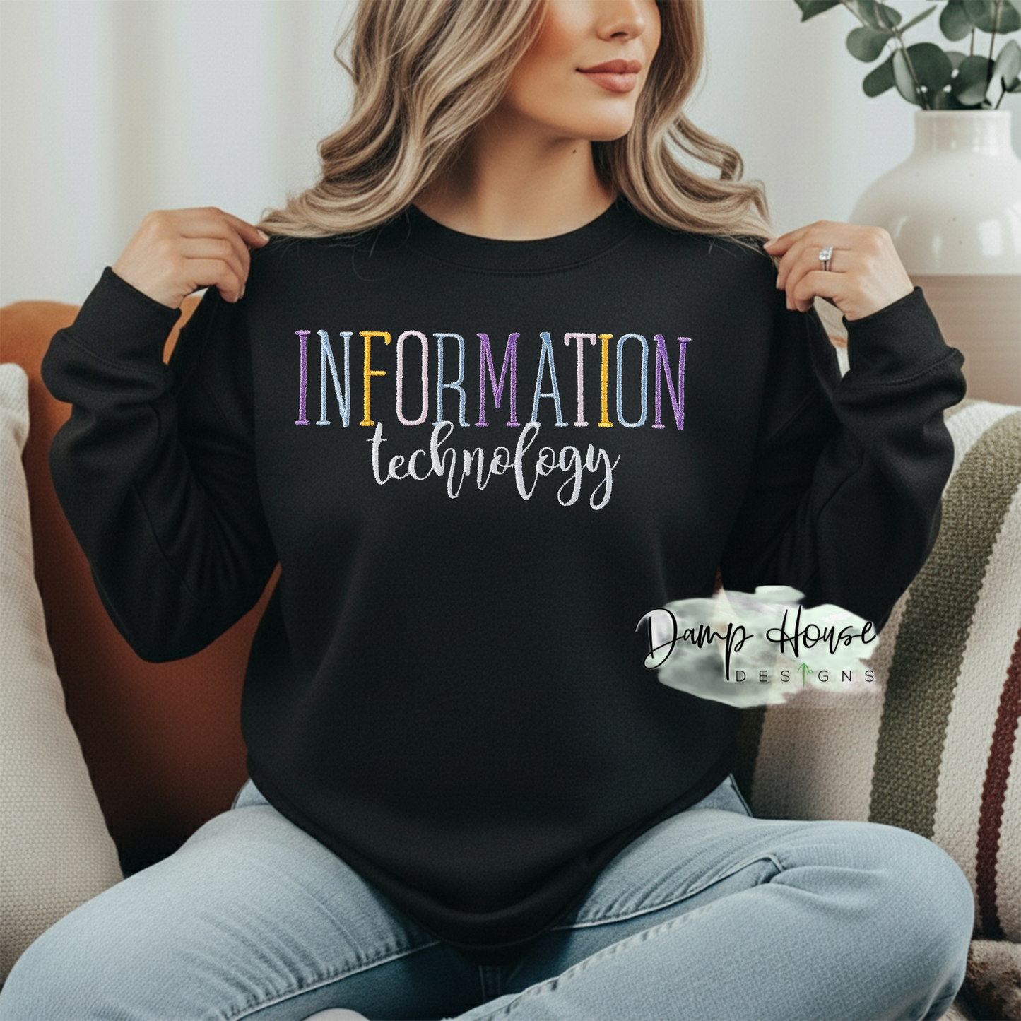 Color Block Comfort Colors Embroidered Dept Sweatshirt