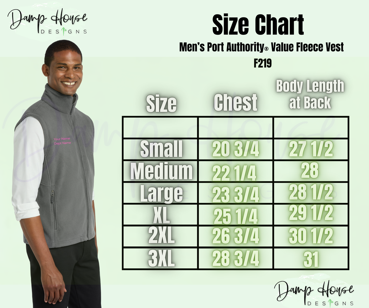 Men's Embroidered Value Fleece Vest