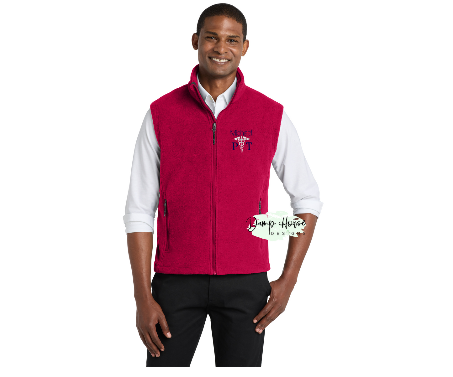 Men's Embroidered Value Fleece Vest