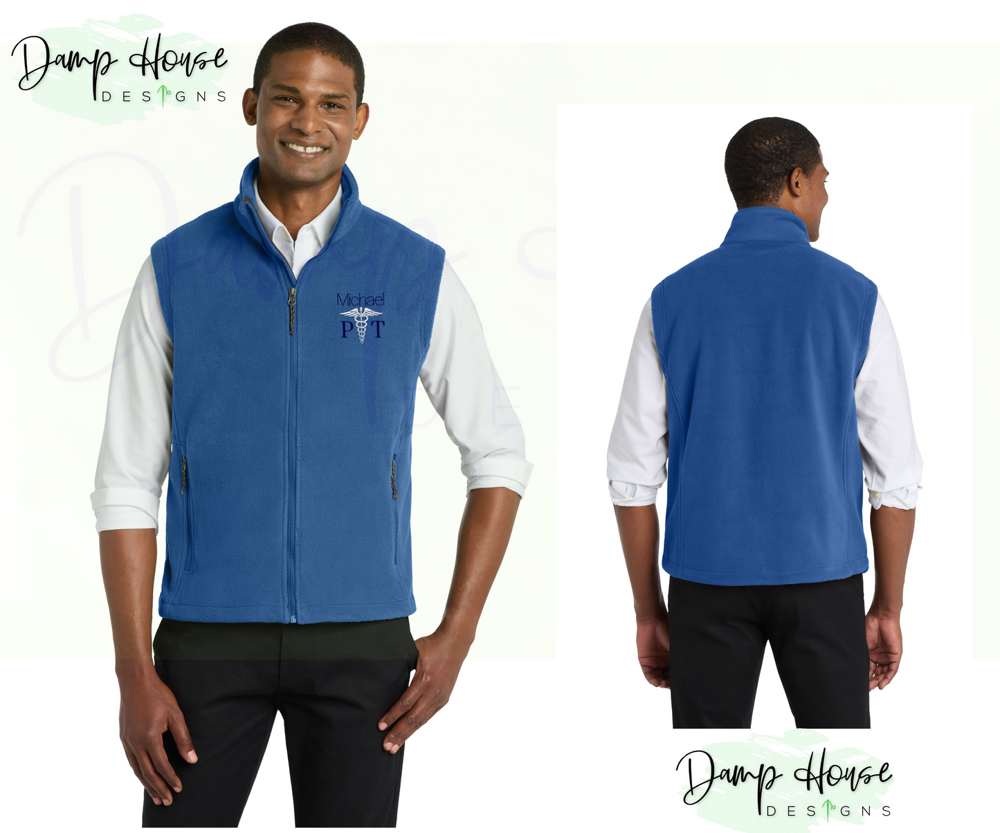 Men's Embroidered Value Fleece Vest