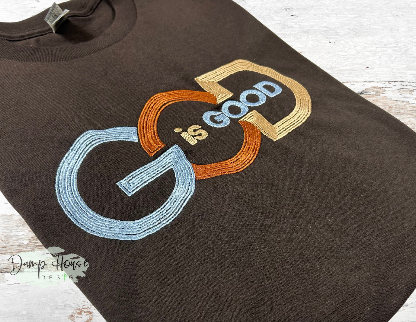 God is Good Embroidered T-Shirt