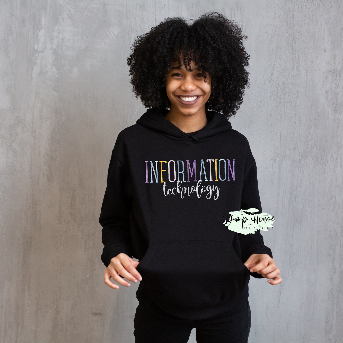 Healthcare Color-block Custom Dept Embroidered Hoodie