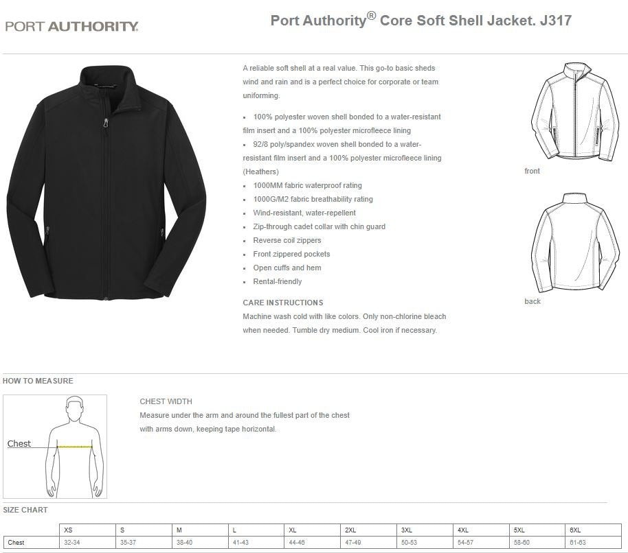 Men’s Embroidered Core Soft Shell Jacket
