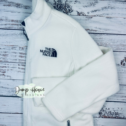 The Nurse Face Women's Embroidered Value Fleece Jacket