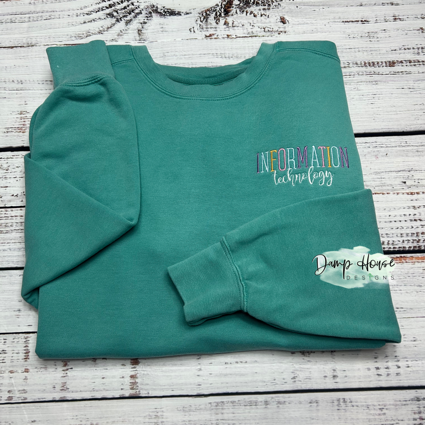 Color Block Comfort Colors Embroidered Dept Sweatshirt