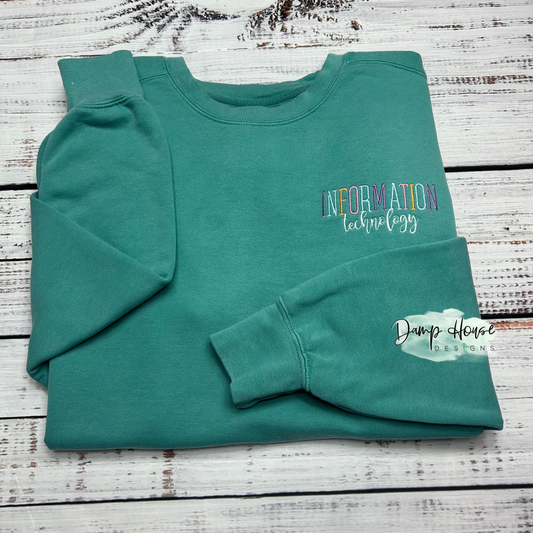Color Block Comfort Colors Embroidered Dept Sweatshirt
