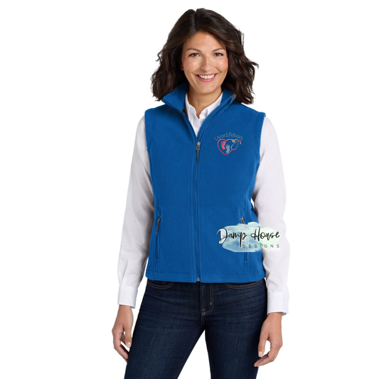 Women's Embroidered Value Fleece Vest