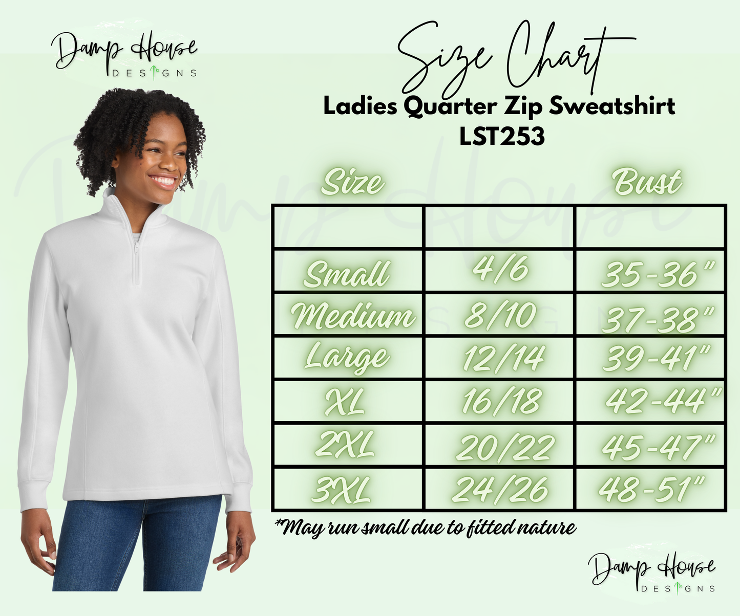 Women's Custom 1/4 Zip Embroidered Sweater