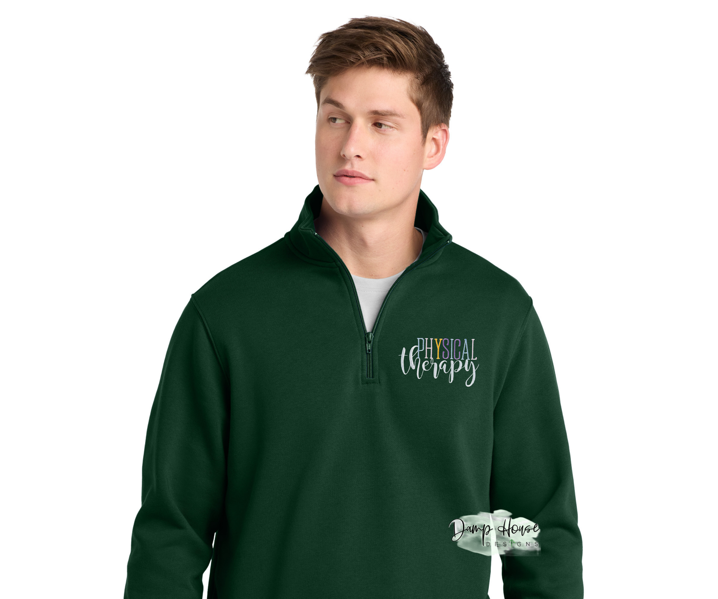 Men's Custom 1/4 Zip Embroidered Sweater