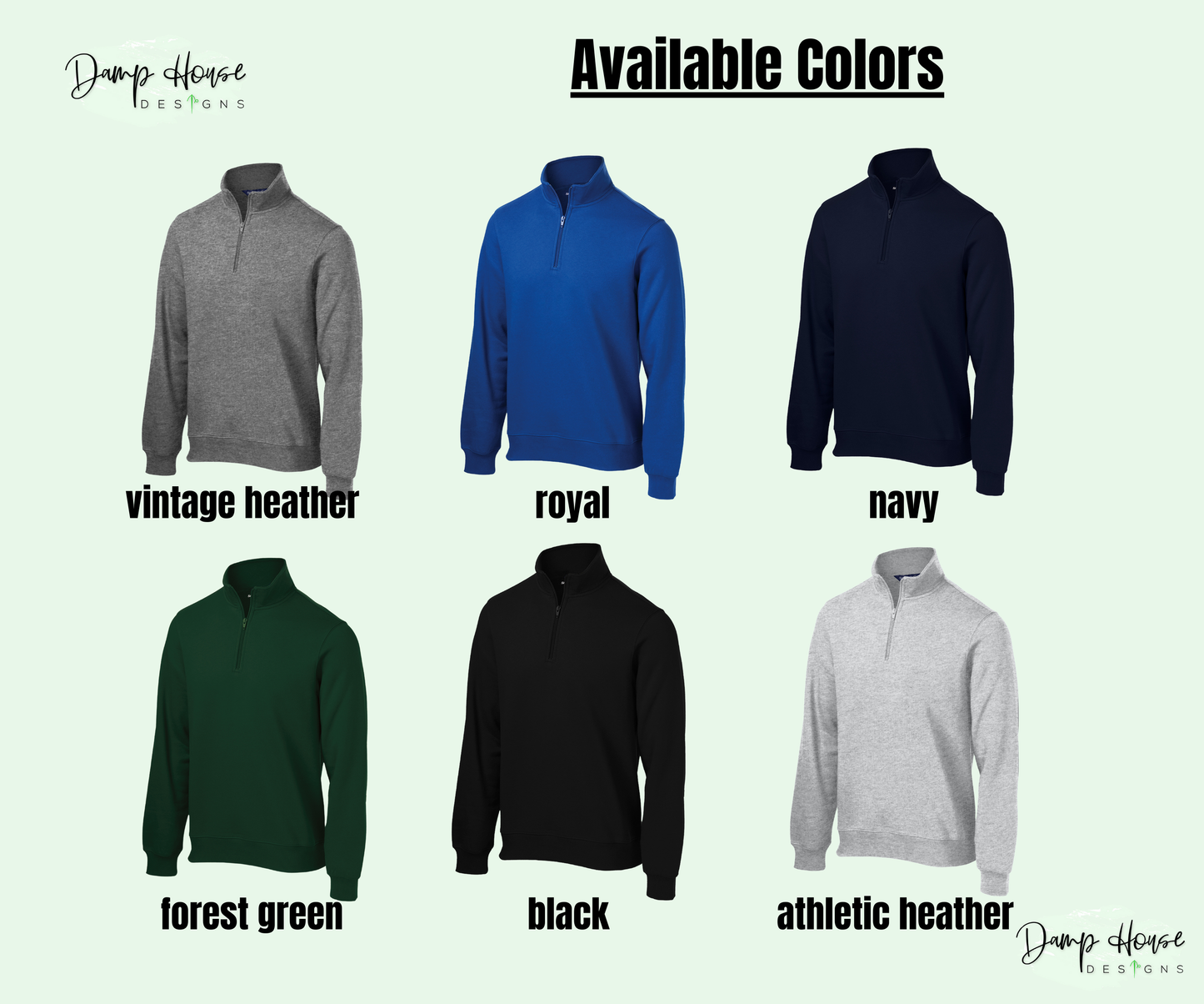 Men's Custom 1/4 Zip Embroidered Sweater