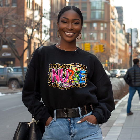 Nurse Cheetah Sweatshirt